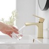 BWE Waterfall Single Handle Single Hole Low-Arc Bathroom Faucet Bath Drip-Free Vanity Sink Faucet - 4 of 4