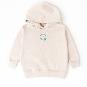 The Juniper Shop Embroidered Smiley Face Outline Toddler Hoodie - 1 of 4
