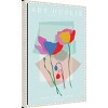 16"x23" Floral Line Simplicity by Incado Framed Canvas Wall Art Print White - Amanti Art: Modern Style, Botanical Lithograph, Vertical Layout - 2 of 4