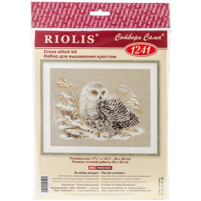 RIOLIS Counted Cross Stitch Kit 17.75"X13.75"-White Owl (14 Count)