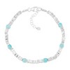 Silpada 'Delightful Moment' Sterling Silver Hematite and Amazonite Bead Bracelet, 7.5" + 1" - 3 of 4