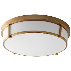 Oxygen Lighting iO 2 - Light Flush Mount in  Aged Brass - 1 of 1