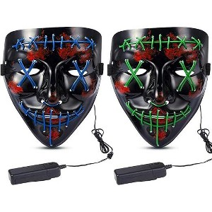 Halloween Scary Mask LED Mask LED Purge Mask LED Light Up Mask for Halloween Costume - 1 of 4
