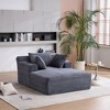 Okak Modern Oversized Corduroy Longue Sleeper Sofa Chair with Pillows,Deep Seat Single Sofa for Living Room,Apartment,Guestroom - 2 of 4