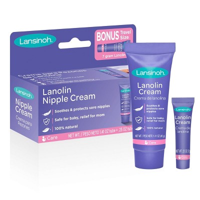 Lansinoh Lanolin Nipple Cream for Breastfeeding, 1.41oz with 40gr Bonus Tube