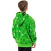 Minecraft Boys' Creeper Face Graphic Print Kids Hoodie - 3 of 4