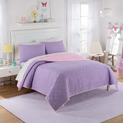 Purple Framework Reversible Quilt Set Full Waverly Kids Target