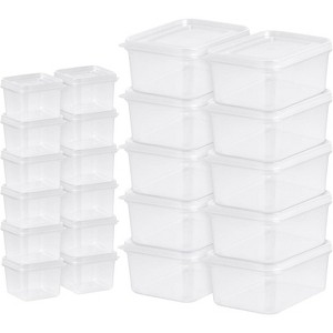 IRIS USA 12oz & 45oz Meal Prep Containers Set, Food Storage Containers With Lids, 22 Pack - 1 of 4