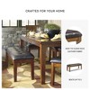 Signature Design by Ashley Ralene Large Upholstered Dining Bench, Medium Brown, Faux Leather Seat - 4 of 4