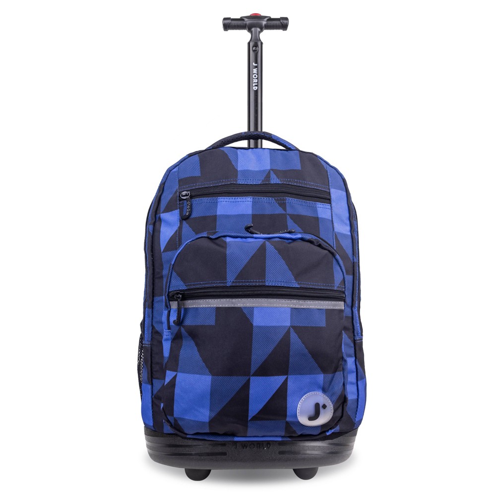 Photos - Backpack J World Sundance Rolling 20"  with Laptop Sleeve - Block Navy: Whe