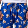 PJammy Men'PJammy Men's Corgi Dog All Over Print Sleep Pajama Pants Blue - 3 of 4