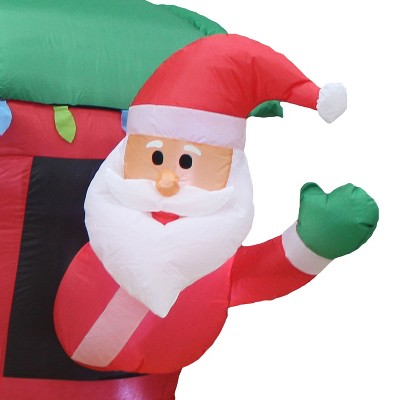 Santa Claus Inflatable Holiday Train Lawn Decoration