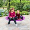 Costway 40" Flying Saucer Tree Swing Indoor Outdoor Play Set Kids Christmas Gift Purple/Blue/Green/Colorful/Blue Rocket/Blue Whale/Woods/Dark Green/Dark Pink/Yellow/Pink - 4 of 4