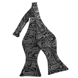 Men's Paisley 2.75" x 4.75" Adjustable 16" - 22" Self-Tie Bow Tie - 1 of 3