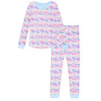 Sleep On It Girls 2-Piece Super Soft Jersey Long Sleeve Snug-Fit Pajama Set