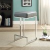 Simple Relax Faux Leather and Metal Square Counter Height Stool - 2 of 4