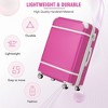 Maggift Luggage, with 4 Spinner Wheels Lightweight Suitcase, Suitable for business trips and travel, Pink, 20.1"*12.4"*30.3" - 4 of 4