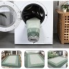 Machine Washable Runner Rug Modern Border Low Pile Non-Shedding Soft Gradient Faux Wool Print Entryway Bathroom - 4 of 4