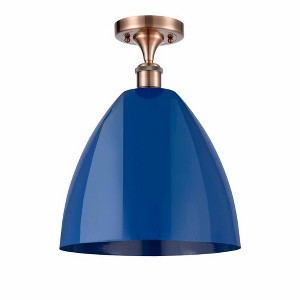 Plymouth Dome - 1 Light Semi-Flush Mount In Industrial Style-14.75 Inches Tall and 12 Inches Wide - 1 of 1