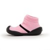 Komuello Baby  Girl First Walk Sock Shoes Mary Jane Pink - 3 of 4