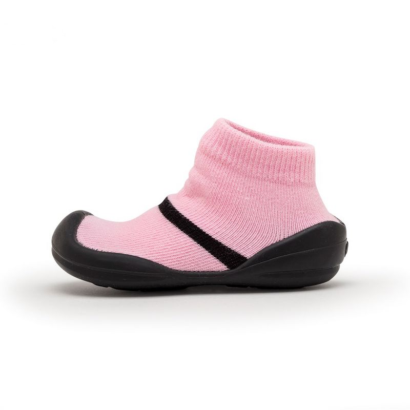 Komuello Baby  Girl First Walk Sock Shoes Mary Jane Pink, 3 of 8