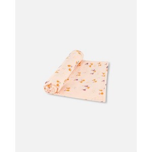 Deux par Deux Girl Printed Muslin Blanket Peach with Pears - 1 of 3