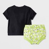 Baby Girls' Halloween Ghost Top & Bloomer Set - Cat & Jack™ Black - 2 of 4