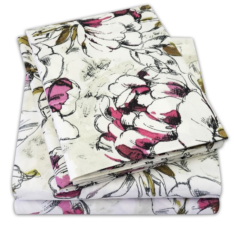 4 Piece Printed Sheet Set, Supreme Soft 1800 Series, Double Brushed Microfiber Sheets by Sweet Home Collection™, 3 of 6