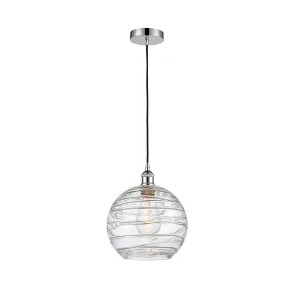 Athens Deco Swirl - 1 Light Mini Pendant In Industrial Style-12.75 Inches Tall and 10 Inches Wide - 1 of 1