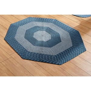 Newport Braid Collection 100% Polypropylene Stripe Pattern Reversible Indoor Utility Rug - Better Trends - 1 of 3