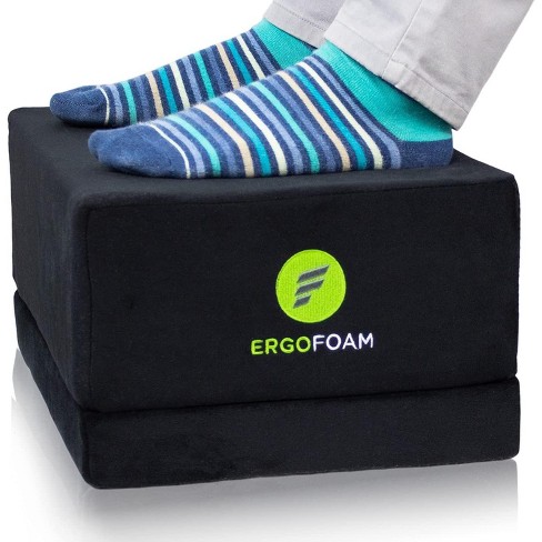 Adjustable Under Desk Footrest Ergonomic Foot Rest with Removable Sponge  Cushion