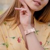 HTUTWOO Floral Engraved Apple Watch Band, Silicone Glossy Wildflower Strap 38/40/41/42/44/45/49mm for iWatch Series 10 9 8 7 6 5 4 3 2 1 SE Ultra - 4 of 4