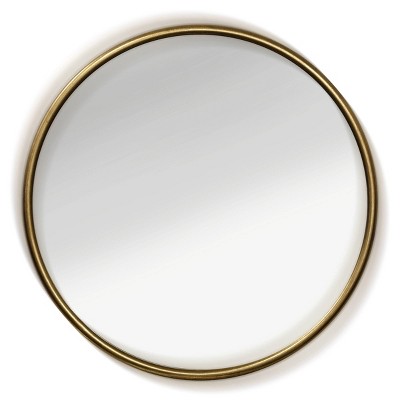 Small Gemma Halo Decorative Wall Mirror Gold - StyleCraft: Aluminum Frame, Wall Mount, 24x24 Inch