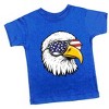 The Juniper Shop Patriotic Eagle Sunglasses Toddler Short Sleeve Tee - 4T - Royal - 2 of 4