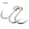 Unique Bargains Carbon Steel Swivel Galvanized Corrosion-resistant Meat Hooks 4 Pcs - 3 of 4