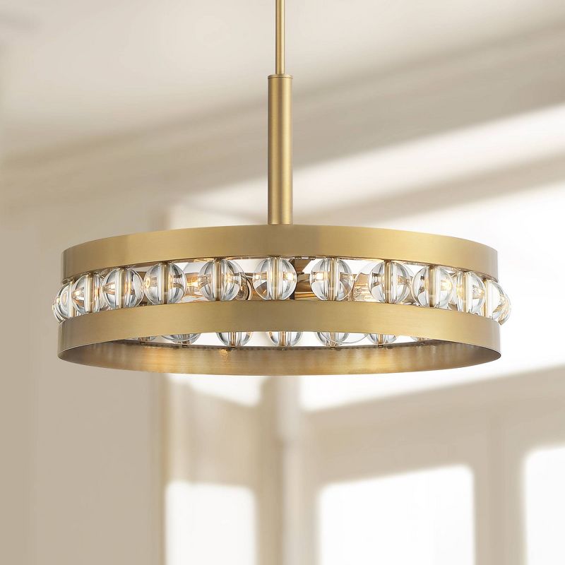 Stiffel Artyom Warm Gold Ring Pendant Chandelier 21 1/2" Wide Modern Clear Crystal Balls 4-Light Fixture for Dining Room House Foyer Kitchen Island, 2 of 10