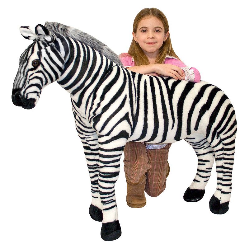 Melissa &#38; Doug Giant Striped Zebra - Lifelike Stuffed Animal (nearly 3 feet tall), 5 of 14