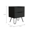 TIRAMISUBEST White Nightstand with Hairpin Legs, Space-Efficient Bedside Solution - 4 of 4