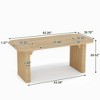 Kumasinova 62.2" Rectangle Dining Table,Modern Kitchen Table with Wood Tabletop,Center Table for Dining Living Room,Meeting Room - 3 of 4