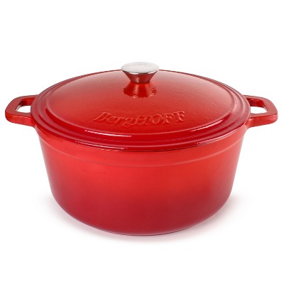 BergHOFF Neo 7Qt. Cast Iron Round Covered Dutch Oven, Red