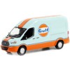 2019 Ford Transit LWB High Roof Van "Gulf Oil" Light Blue and Orange "Hobby Exclusive" 1/64 Diecast Model Car by Greenlight - 2 of 3