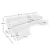 Modular Sectional Sofa, 4-Seater Chenille Fabric Couch with Ottoman, High-Resilience Foam and Wood Frame – Cuddlewood - 4 of 4