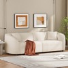 87'' Boucl¨¦ Curved 3-Seater Sofa with Plush Seating for Stylish Living Spaces - 4 of 4
