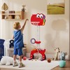 Qaba Kids Basketball Hoop, Adjustable Height 4.4-5 ft Basketball Goal 5 in 1 with Soccer, Golf, Ring Toss, Throw Ball Game Set, for Indoor Use, Red - 3 of 4