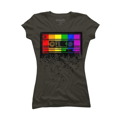 Adult Design By Humans Pride Rainbow Flag Music Note Cassette By Avocato T-Shirt