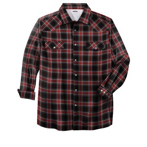 Boulder Creek by KingSize Men's Big & Tall Tall Western Snap Front Shirt - 1 of 4