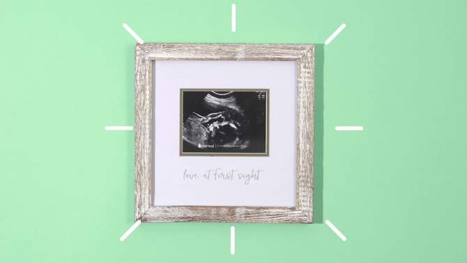 Pearhead Love at First Sight Sonogram Picture Frame - Rustic White, 2 of 8, play video