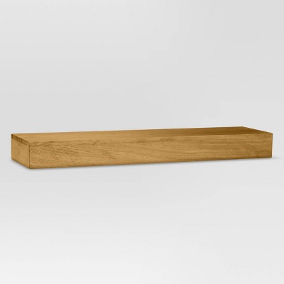 24" x 6" Wood Floating Wall Shelf Pine - Threshold™