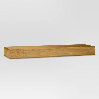 Photo 1 of 24&#34; x 6&#34; Wood Floating Wall Shelf Pine - Threshold&#8482;