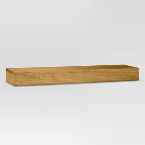 24 X 6 Wood Floating Wall Shelf Pine, Floating Shelves Dimensions